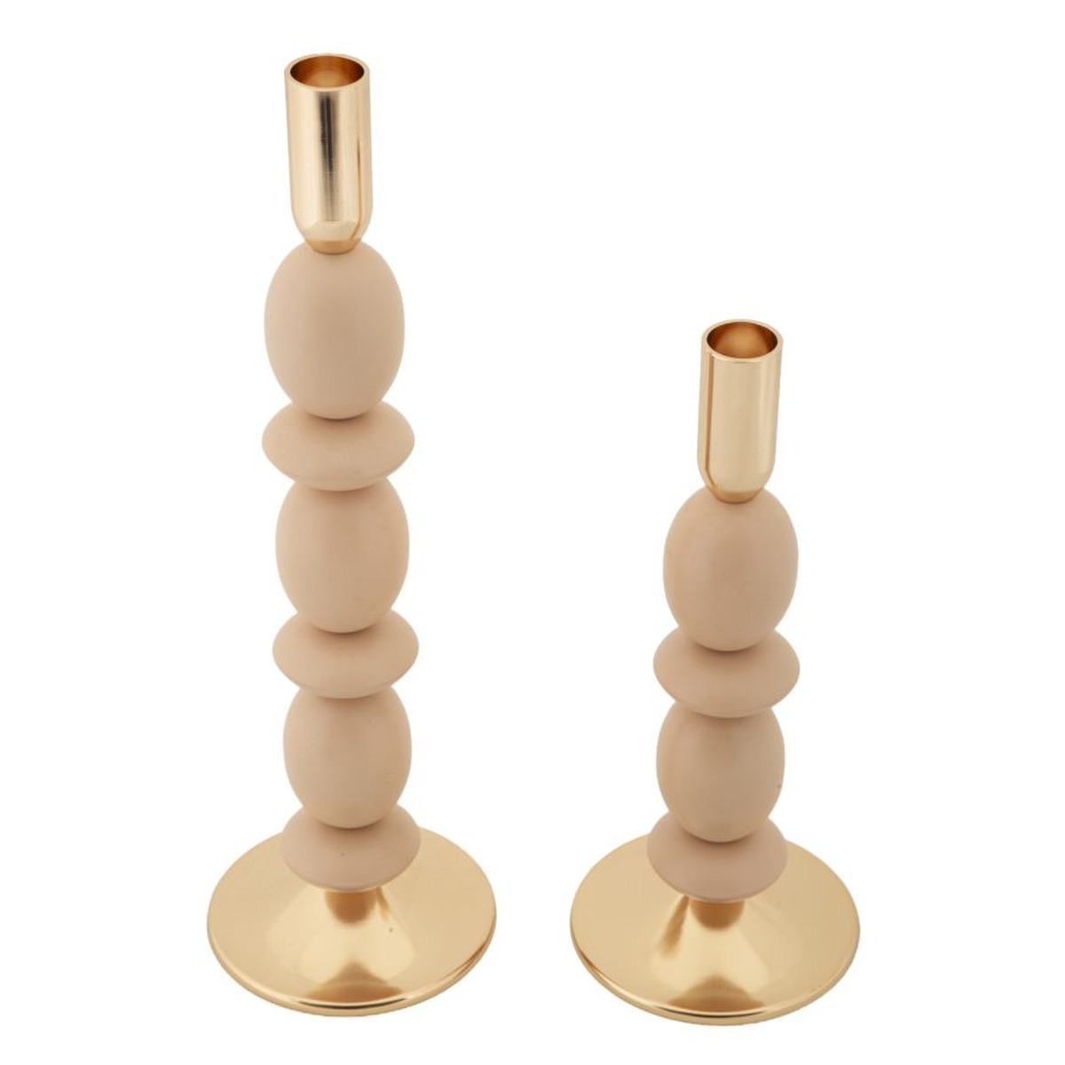 Kendra Home - Portacandela VKH930, Oro, 10x10x33,5 cm