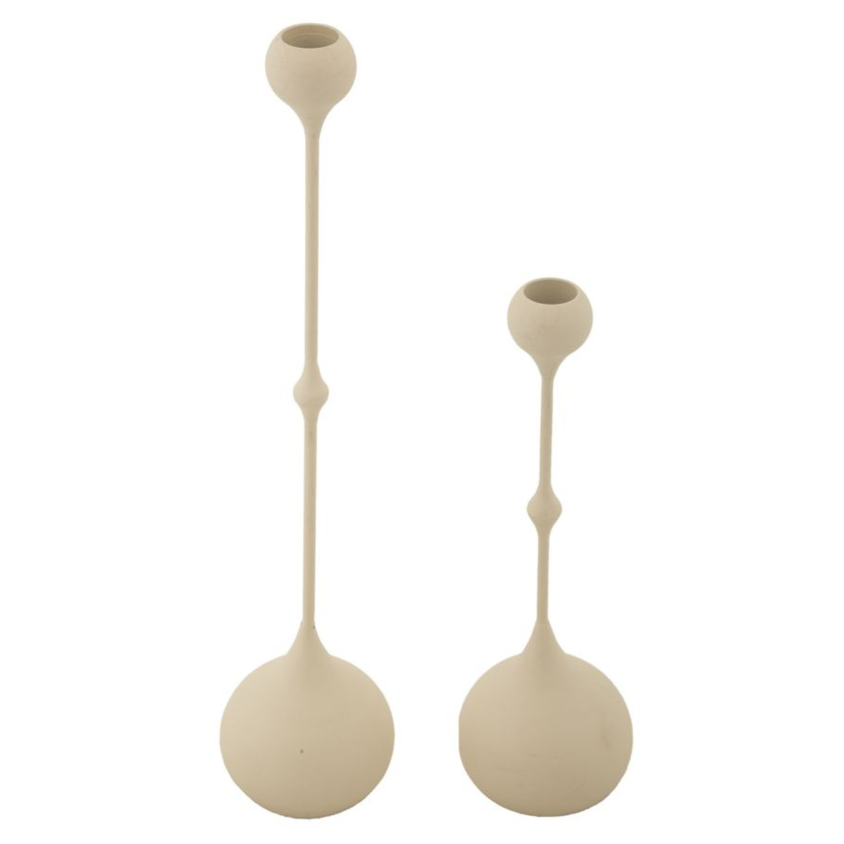 Kendra Home - Portacandela VKH939, Beige, 8x8x37 cm