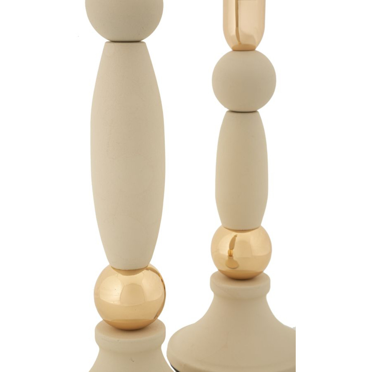 Kendra Home - Portacandela VKH941, Beige, 9,5x9,5x30 cm