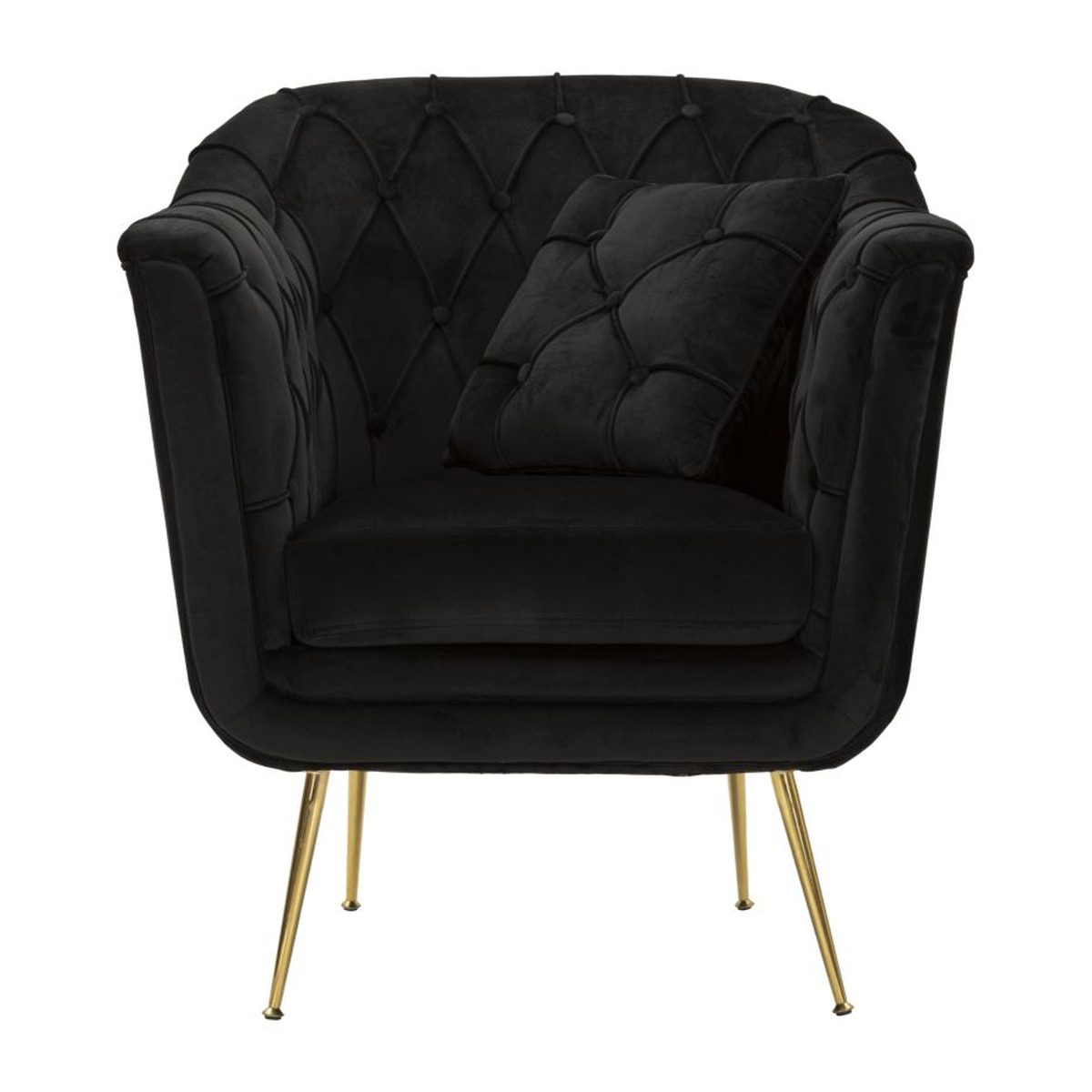 Kendra Home - Poltrona VKH897, Nero, 88x83x91 cm