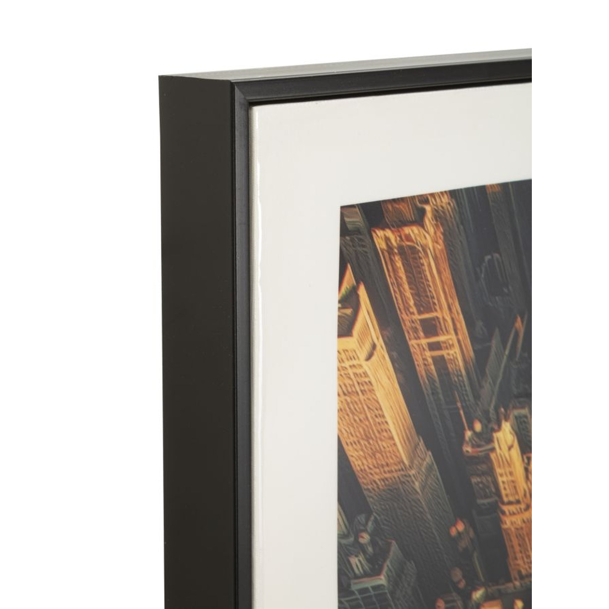 Kendra Home - Stampa su Tela con Cornice Città, Multicolore, 72x4x102 cm