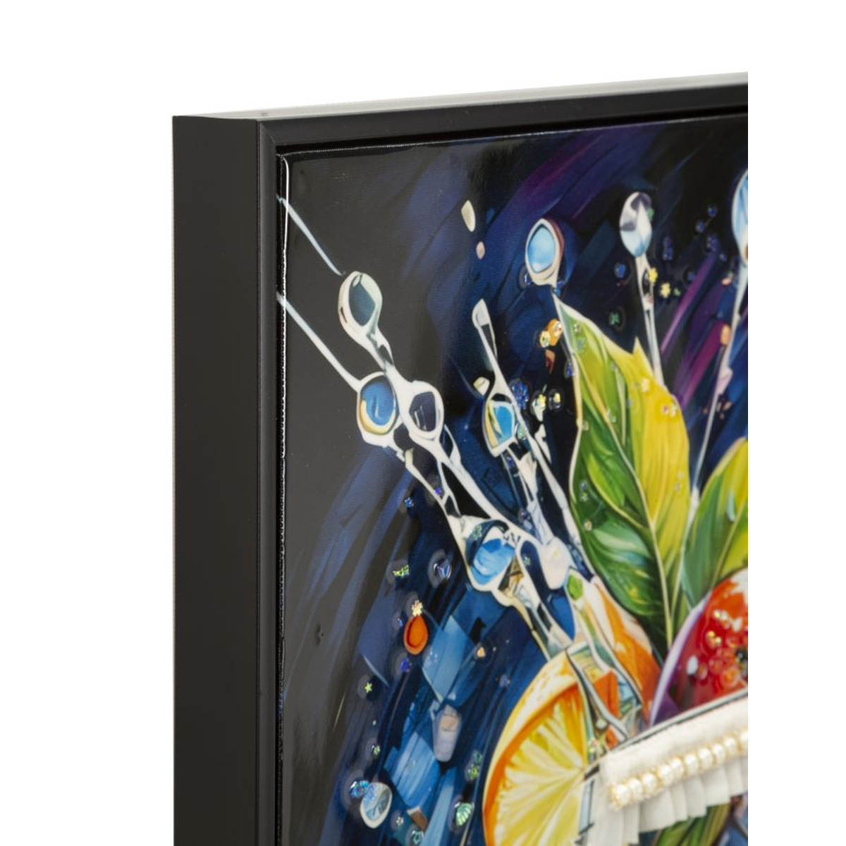 Kendra Home - Stampa su Tela con Cornice Cocktail 1, Multicolore, 62x3,5x92 cm