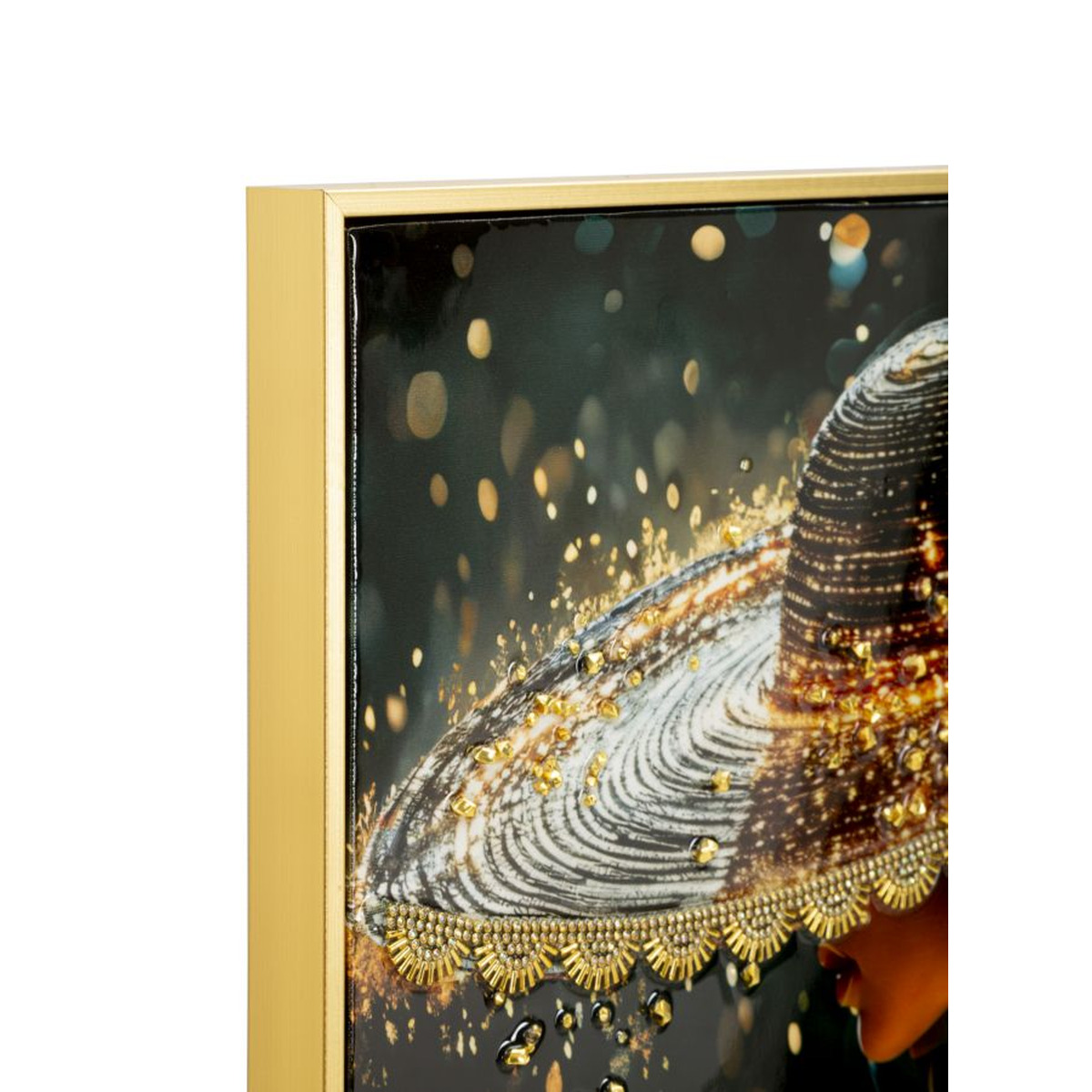 Kendra Home - Stampa su Tela con Cornice Donna 11, Multicolore, 62x3,5x92 cm