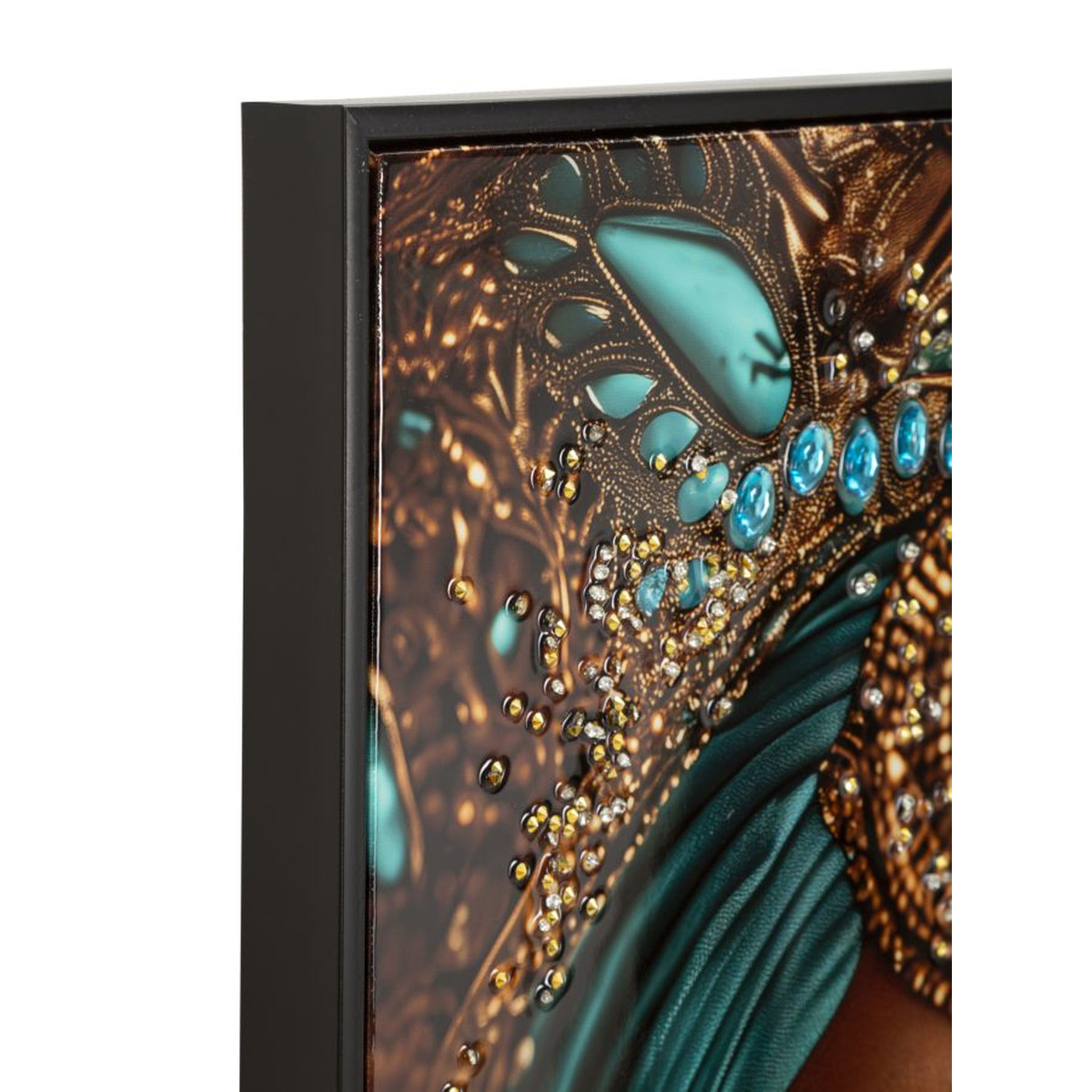 Kendra Home - Stampa su Tela con Cornice Africa 29, Multicolore, 50x3,5x100 cm