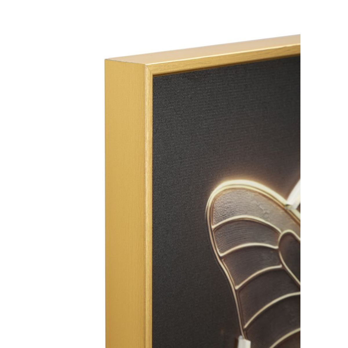 Kendra Home - Stampa su Tela con Cornice e LED Farfalla 103, Multicolore, 50x4x50 cm