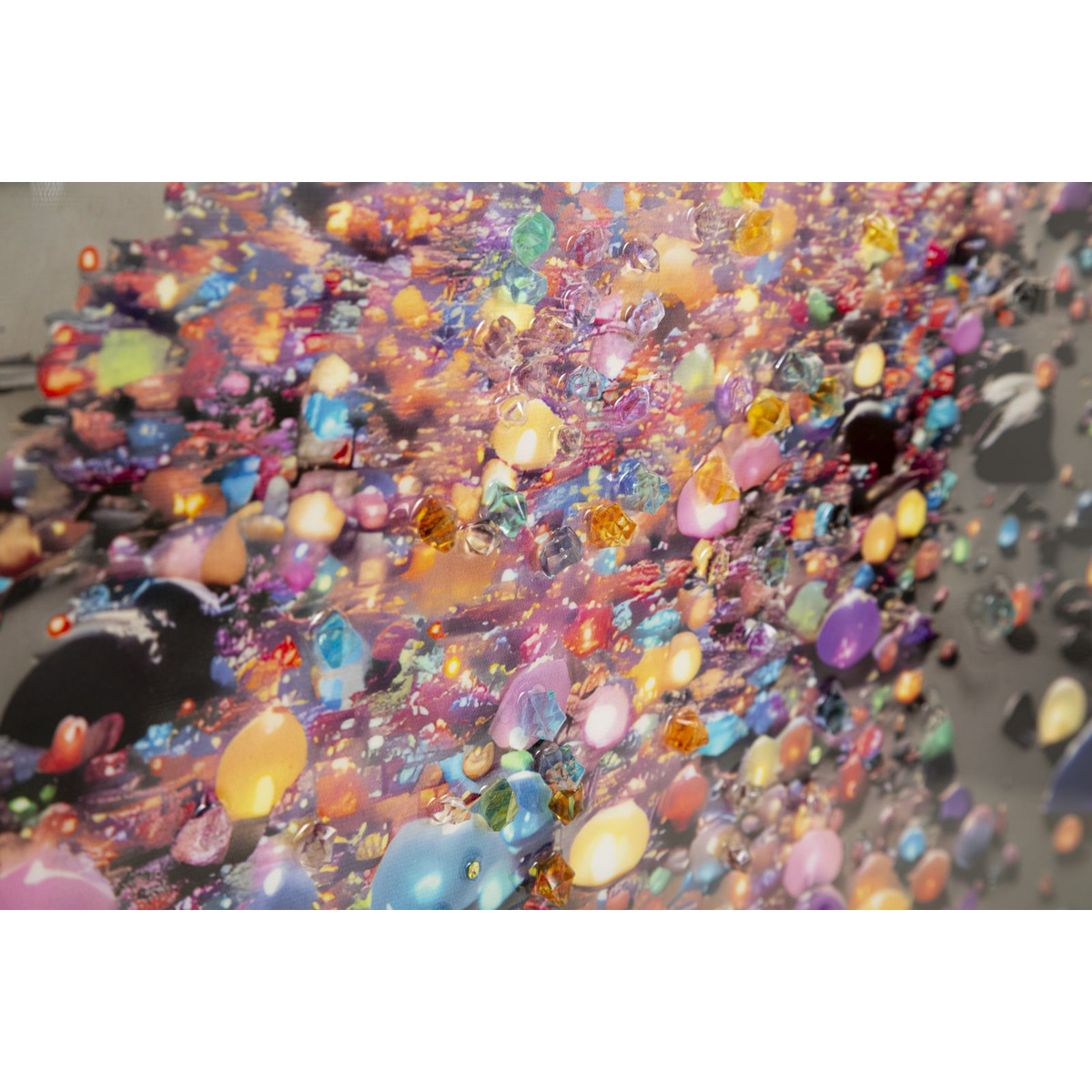 Kendra Home - Stampa su Tela con Cornice Luna, Multicolore, 60x3,5x90 cm