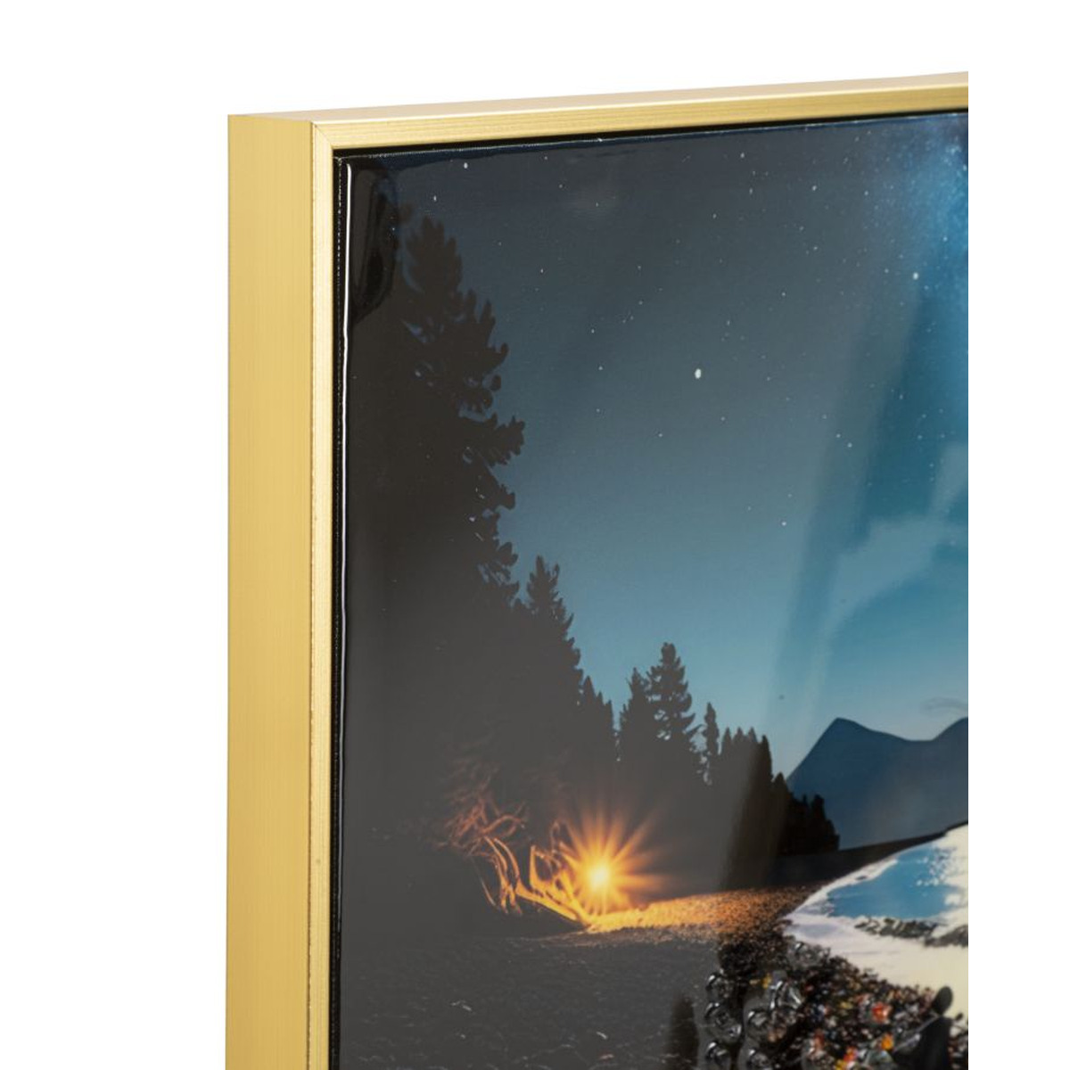 Kendra Home - Stampa su Tela con Cornice Spiaggia, Multicolore, 60x3,5x90 cm