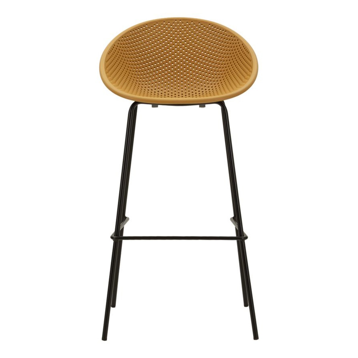 Kendra Home - Set di 2 Sgabelli Alti VKH1088, Giallo, 50x50x98 cm