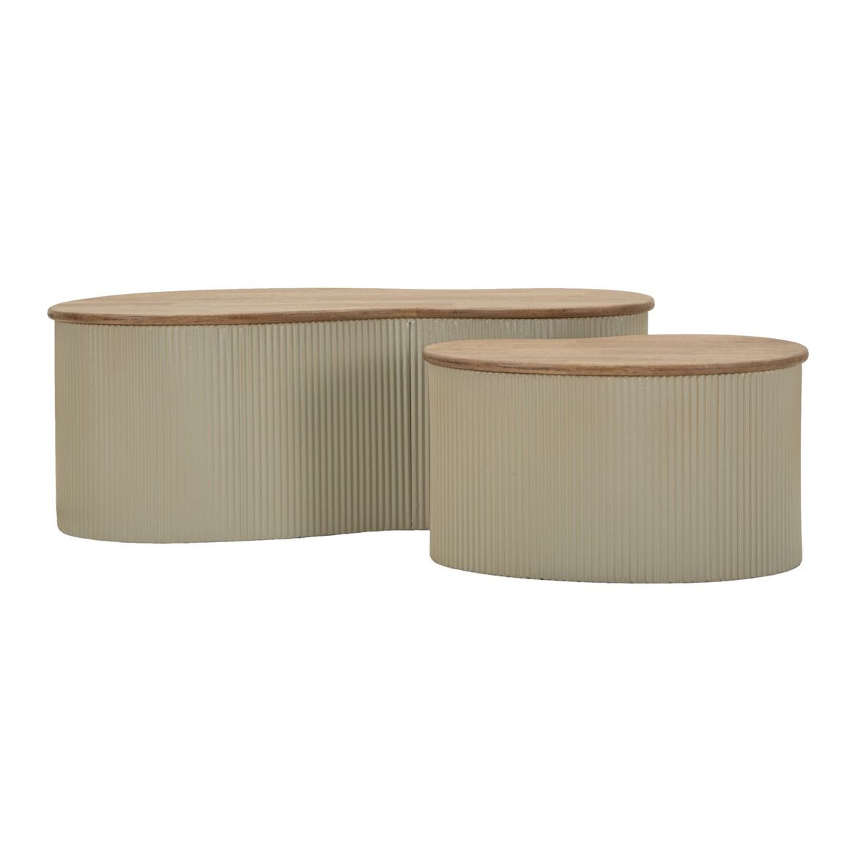 Kendra Home - Set di Tavolini VKH1118, Beige, 87x53x32 cm