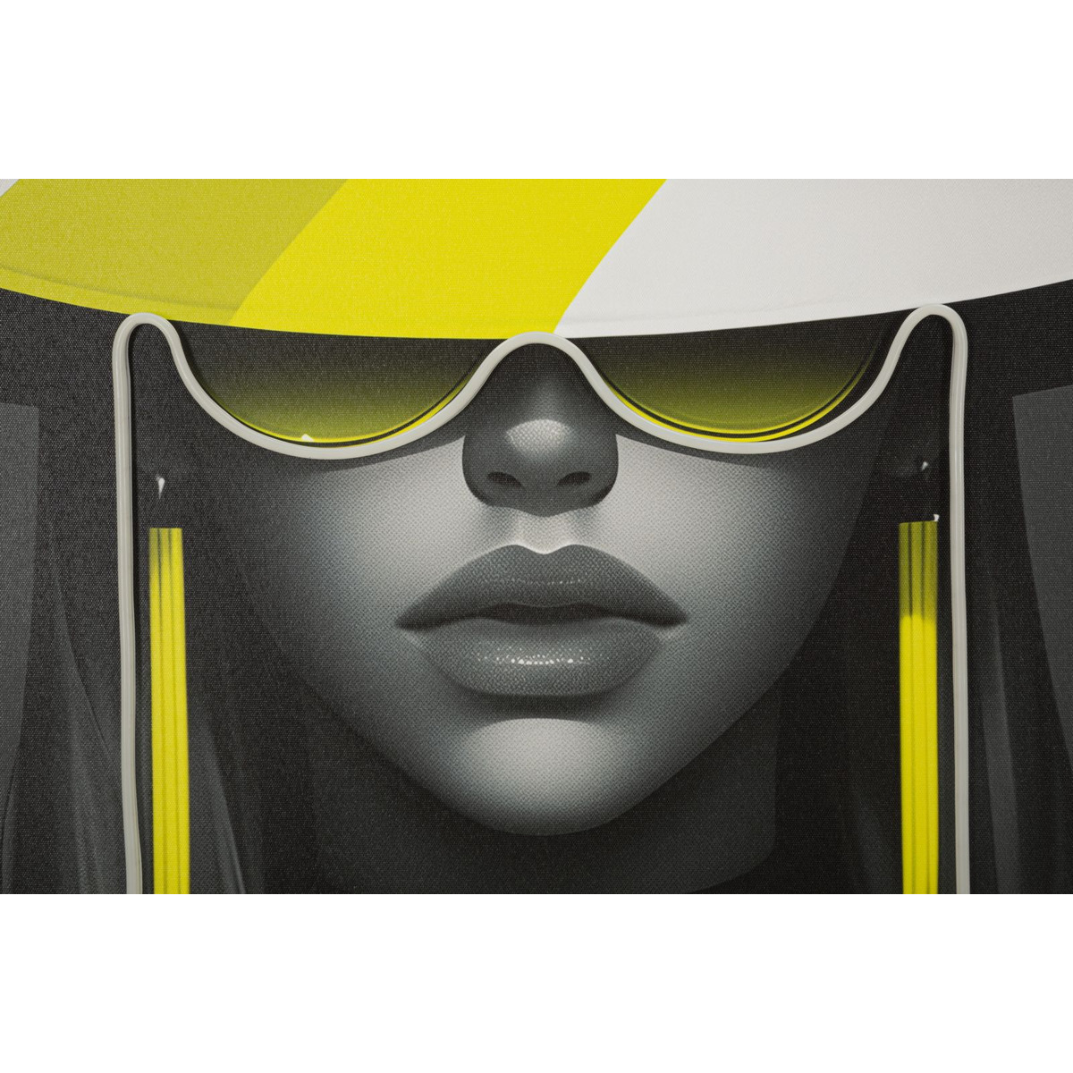 Kendra Home - Stampa su Tela con Cornice e LED Donna 13, Multicolore, 80x4x120 cm