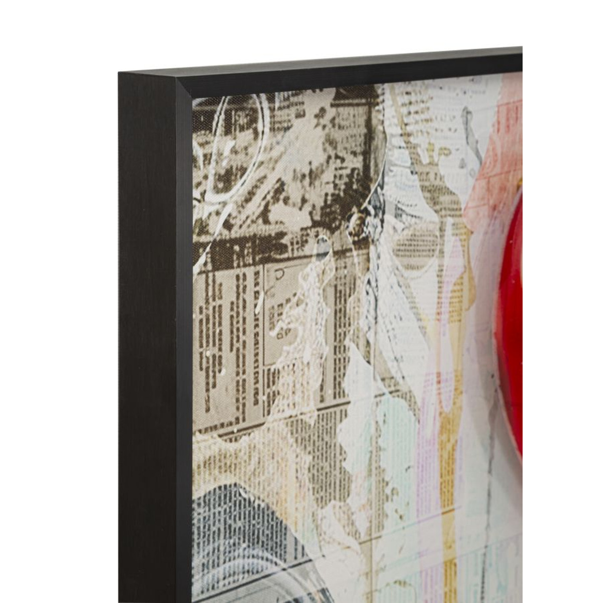 Kendra Home - Stampa su Tela con Cornice e LED Cuore 27, Multicolore, 60x3,5x90 cm