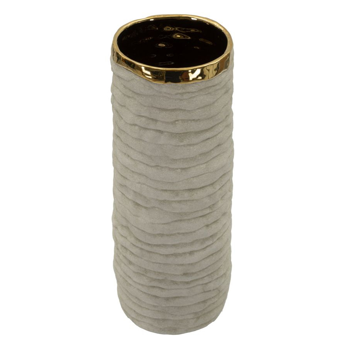 Kendra Home - Vaso Decorativo VKH1018, Grigio, 15,5x15,5x40 cm