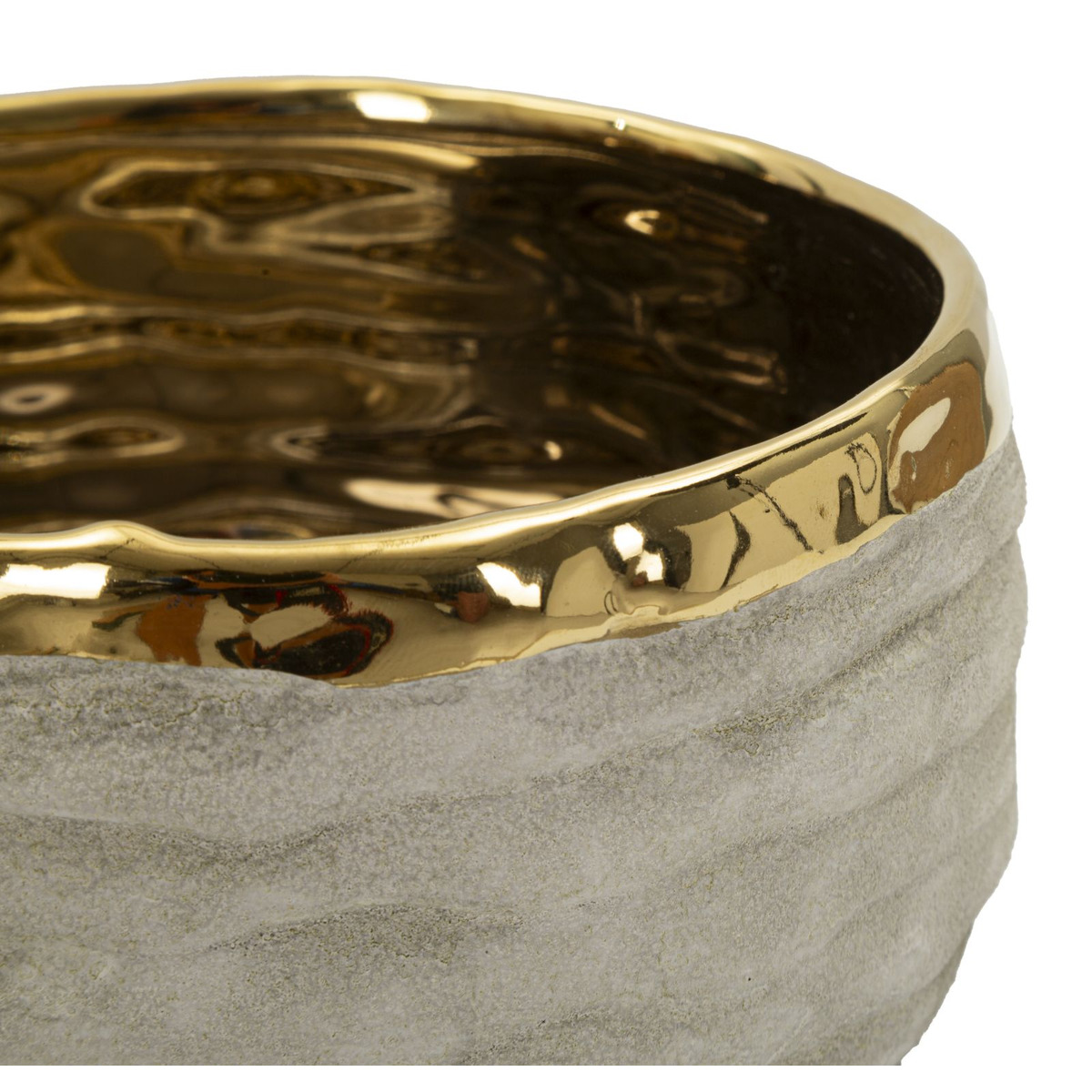 Kendra Home - Set di 2 Vasi Decorativi VKH1020, Grigio, 22,5x22,5x10,5 cm