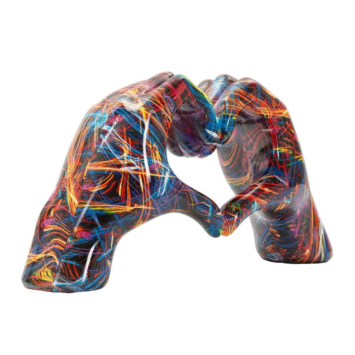 Kendra Home - Scultura Cuore 26, Multicolore, 25x7,5x13,5 cm