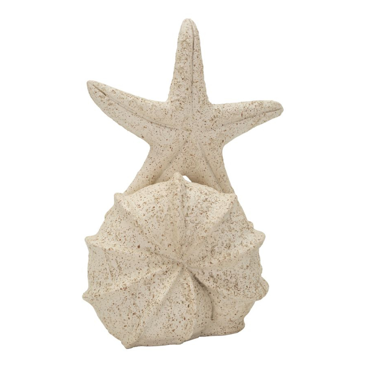 Kendra Home - Scultura Conchiglie, Beige, 18x13x21,2 cm
