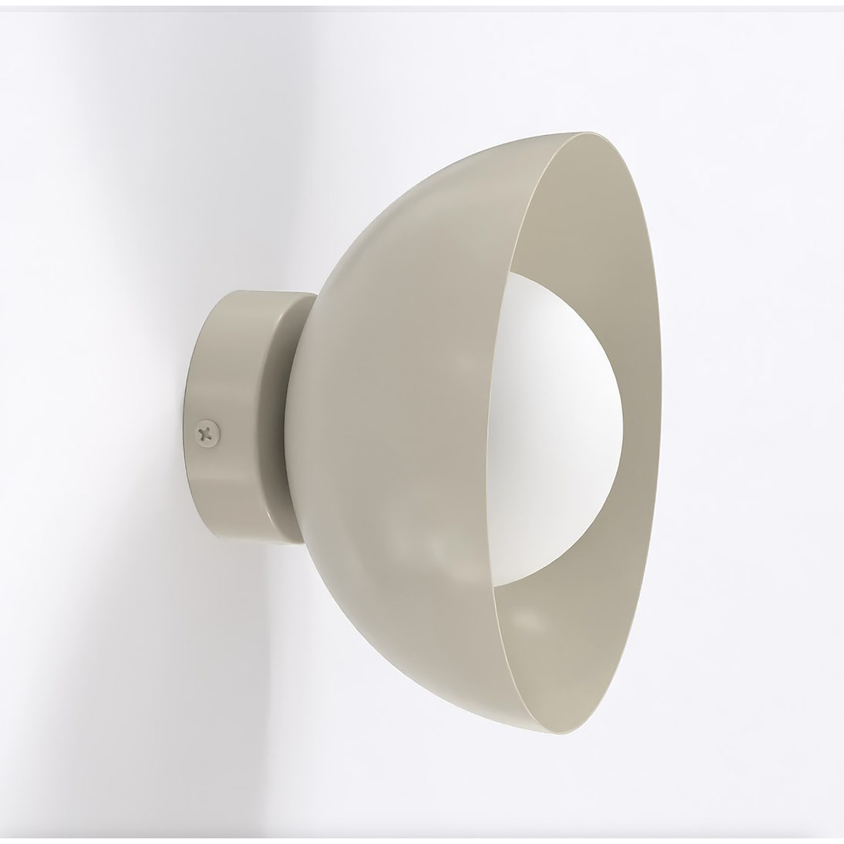 Lampada da parete Bibi in acciaio moka e vetro