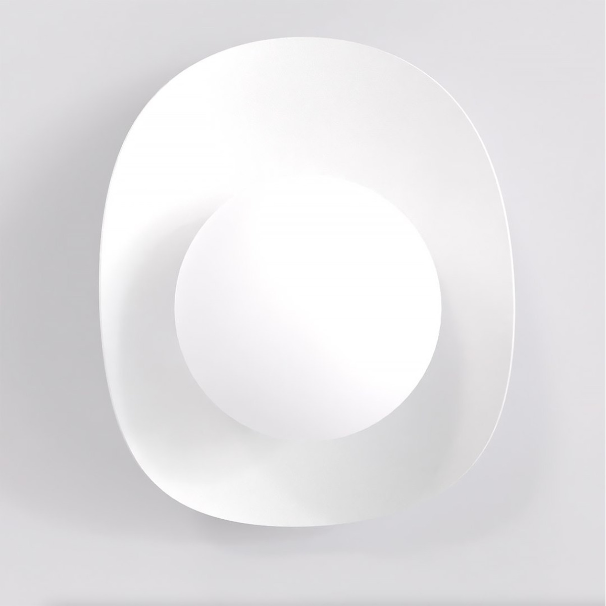 Lampada da parete Fiero in acciaio bianco opaco