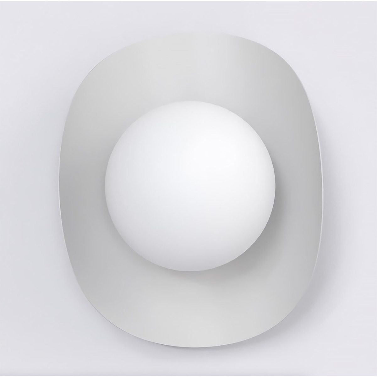 Lampada a parete Fiero in acciaio e vetro