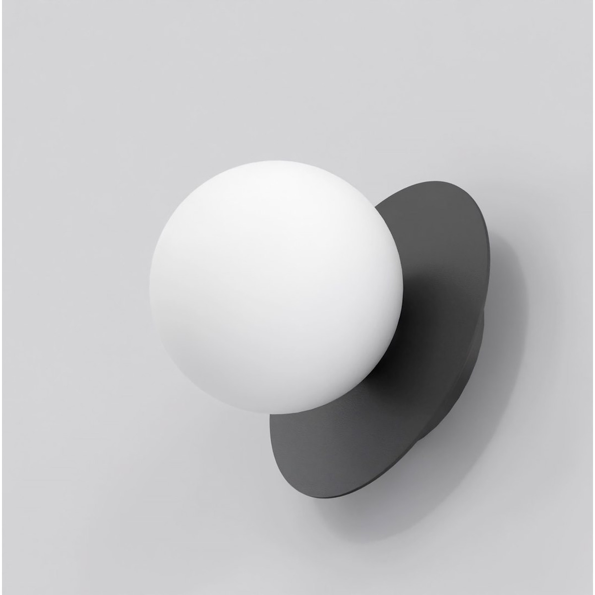 Lampada da parete Americana K1 in acciaio nero opaco