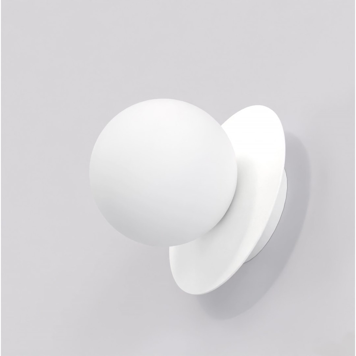 Lampada da parete Americana in acciaio bianco opaco