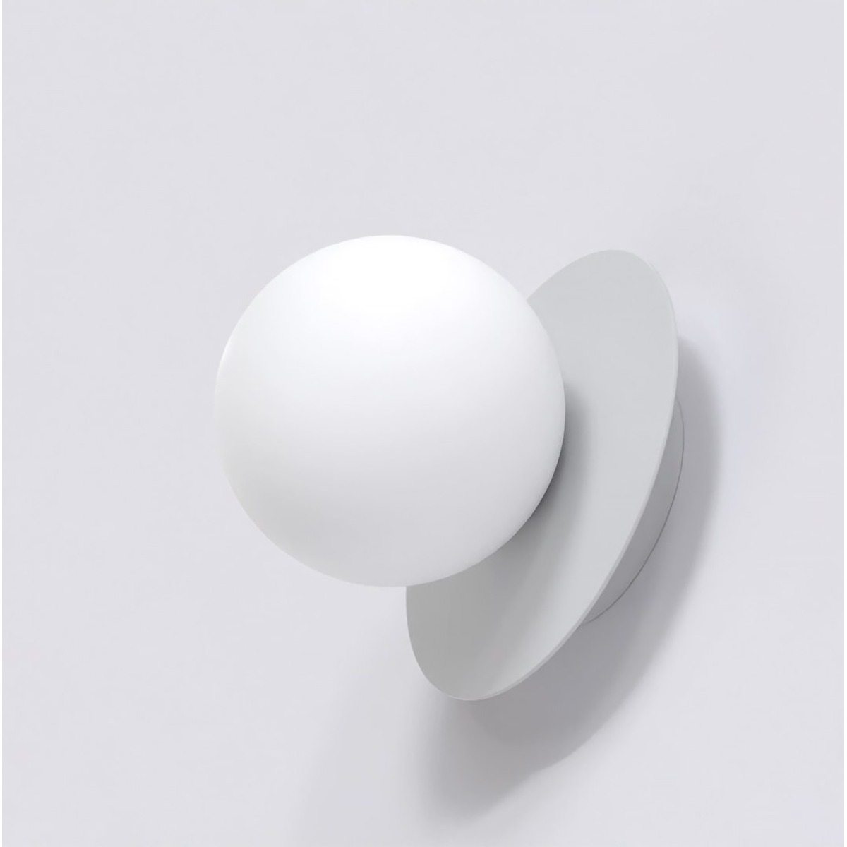 Lampada a parete Americana in acciaio grigio e vetro bianco opaco