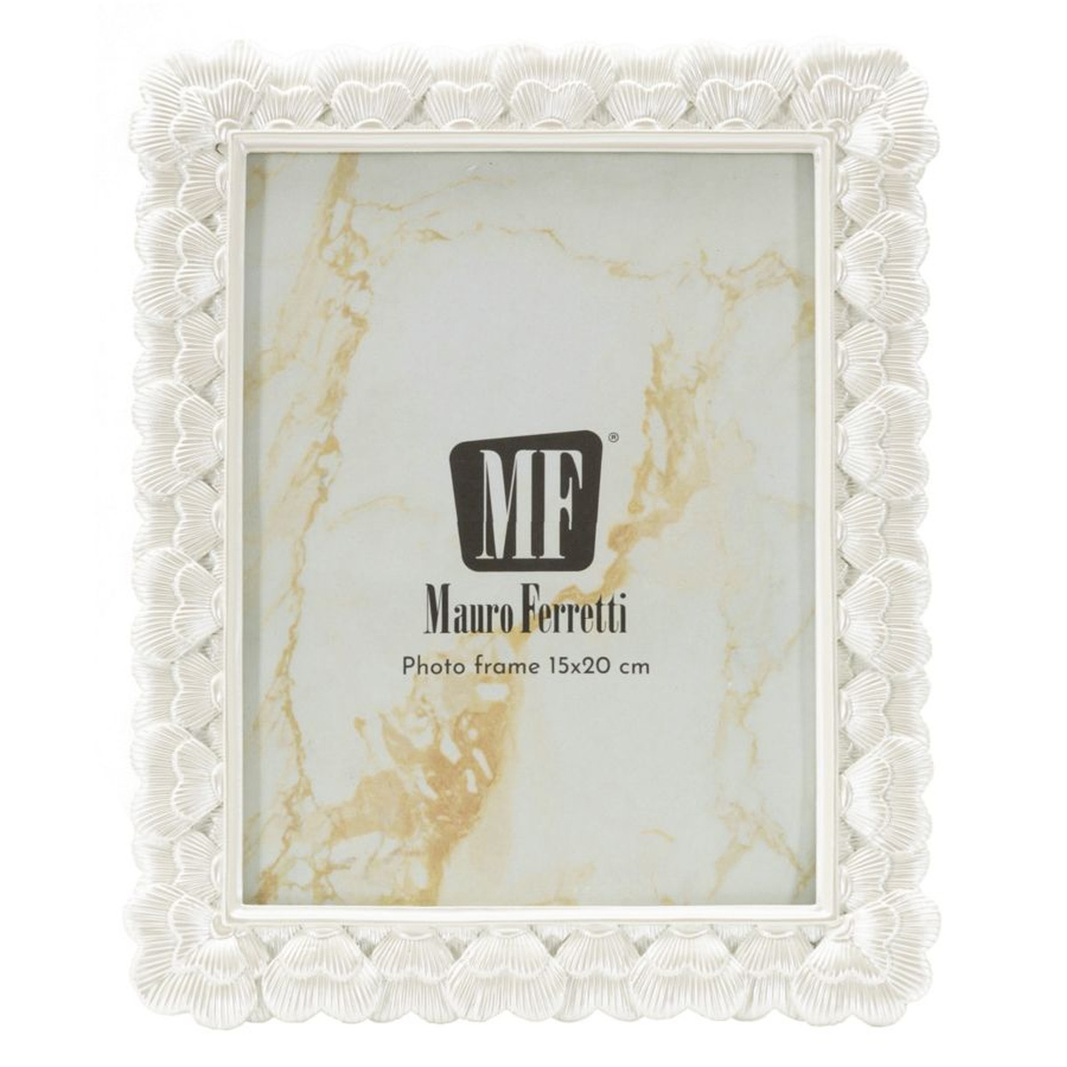 Cornice portafoto Hearty argento con profilo a cuori 15x20 cm
