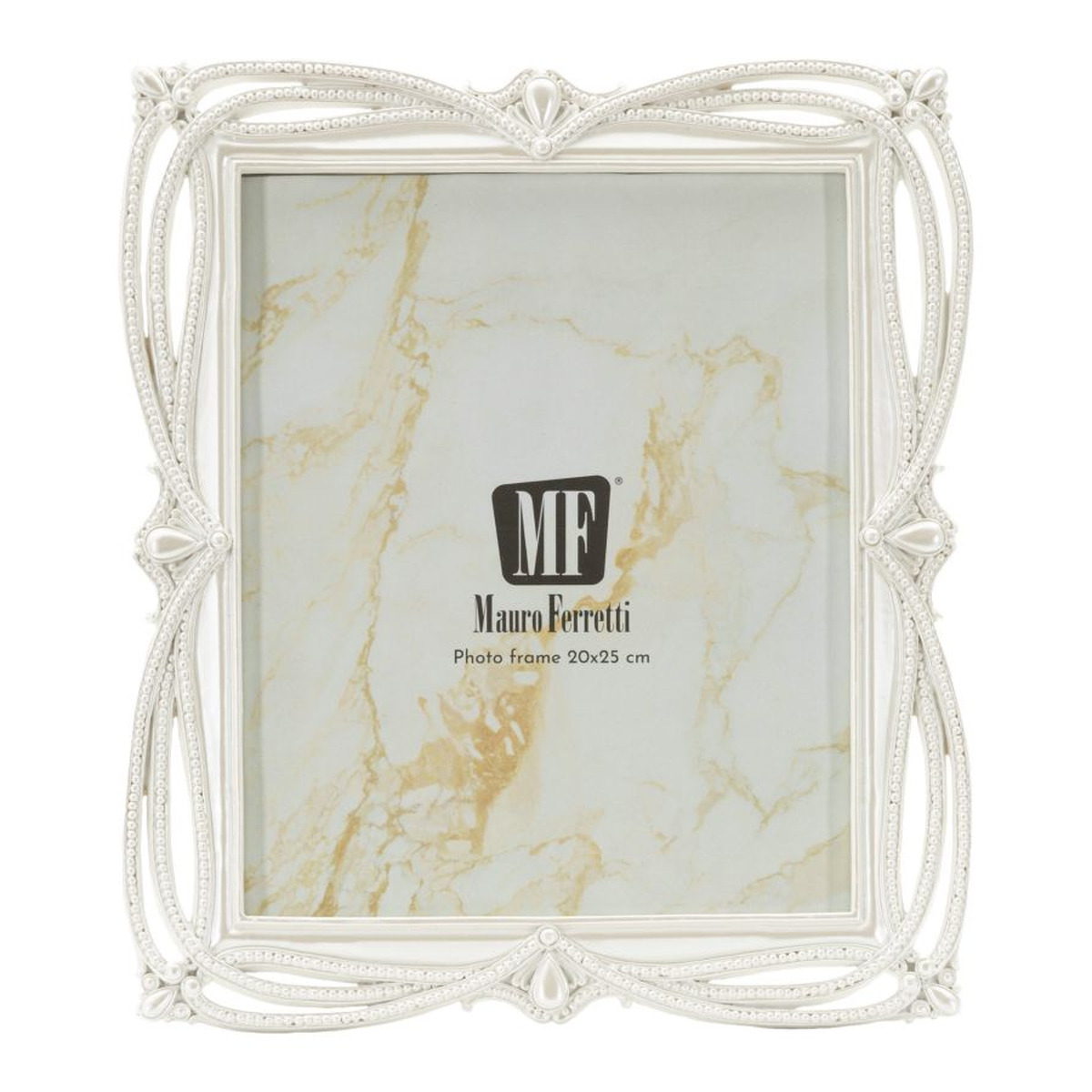Cornice portafoto Ribbon argento con profilo a nastro 20x25 cm