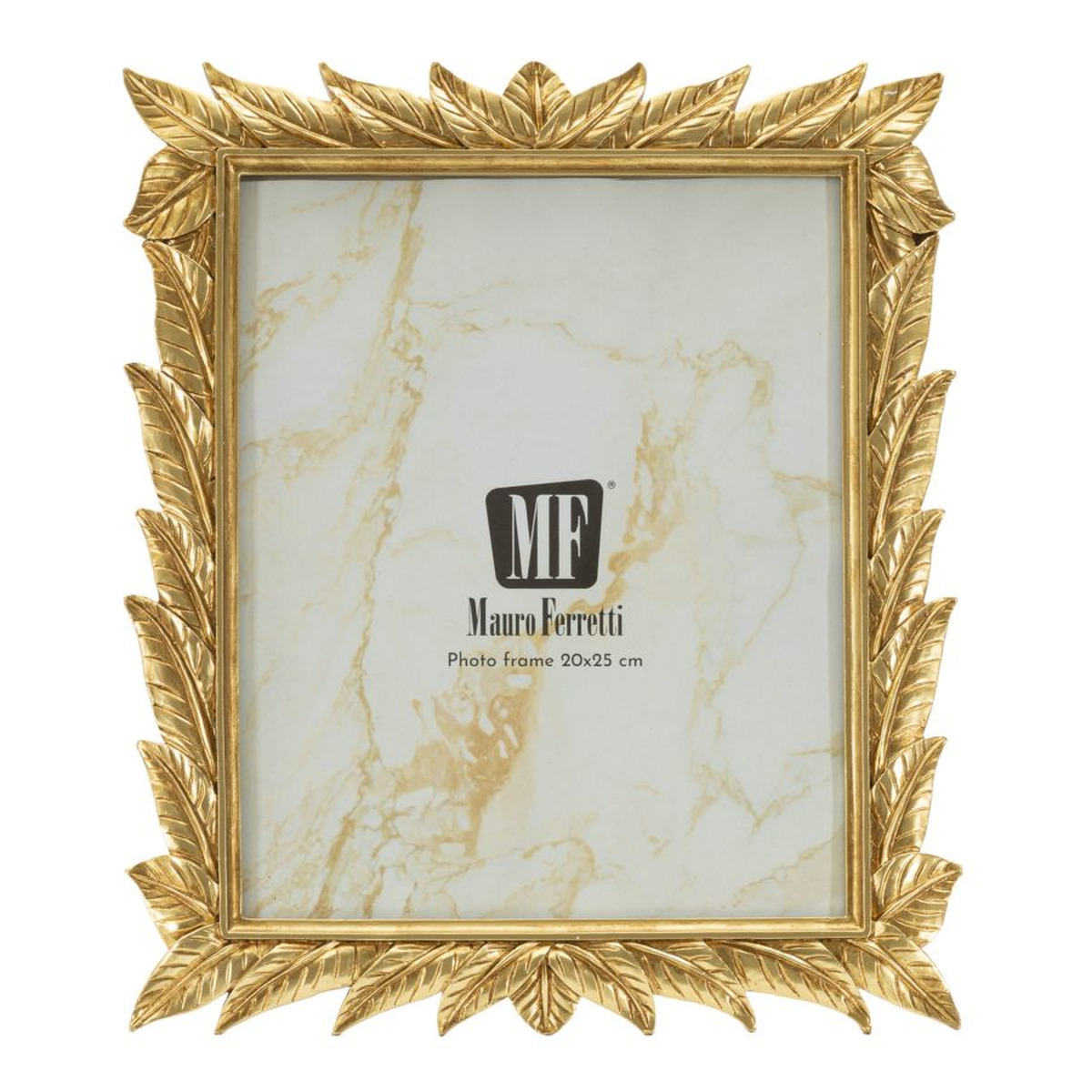 Cornice portafoto Laurel oro con decoro a foglie di alloro 20x25 cm