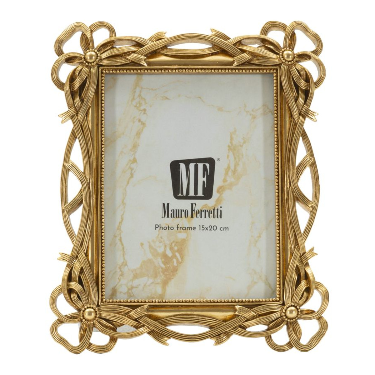 Cornice portafoto Knot oro con decoro a nodi 15x20 cm