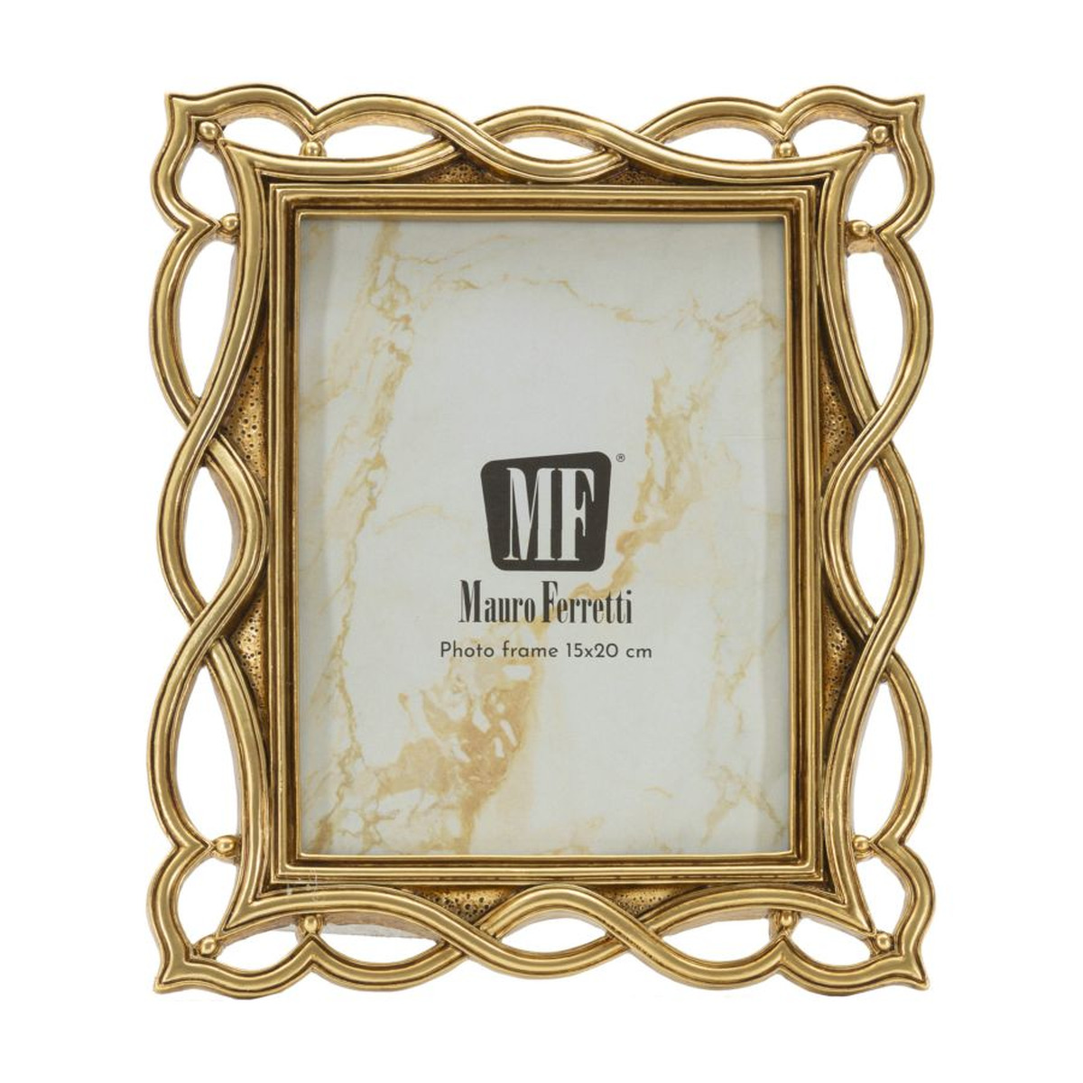 Cornice portafoto Wave oro dal profilo ondulato 15x20 cm