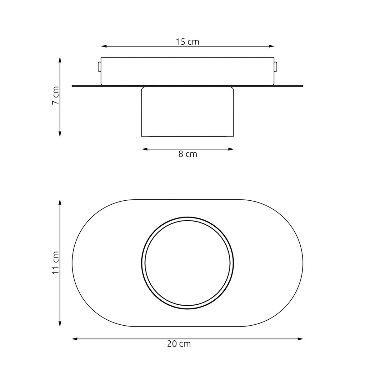 Lampada da soffitto Diaz in acciaio nero opaco