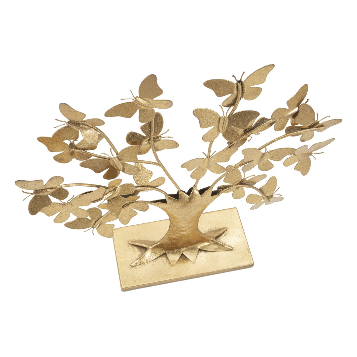 Decoro Albero della Vita Glam con farfalle in ferro dorato