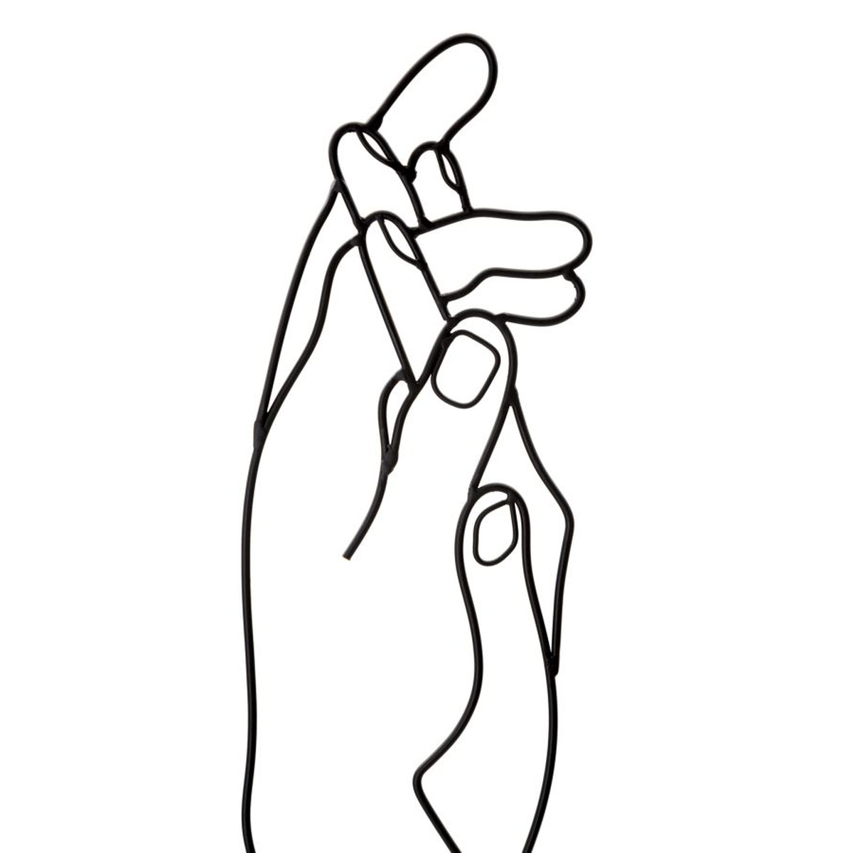 Pannello da parete Simply Hands in ferro nero