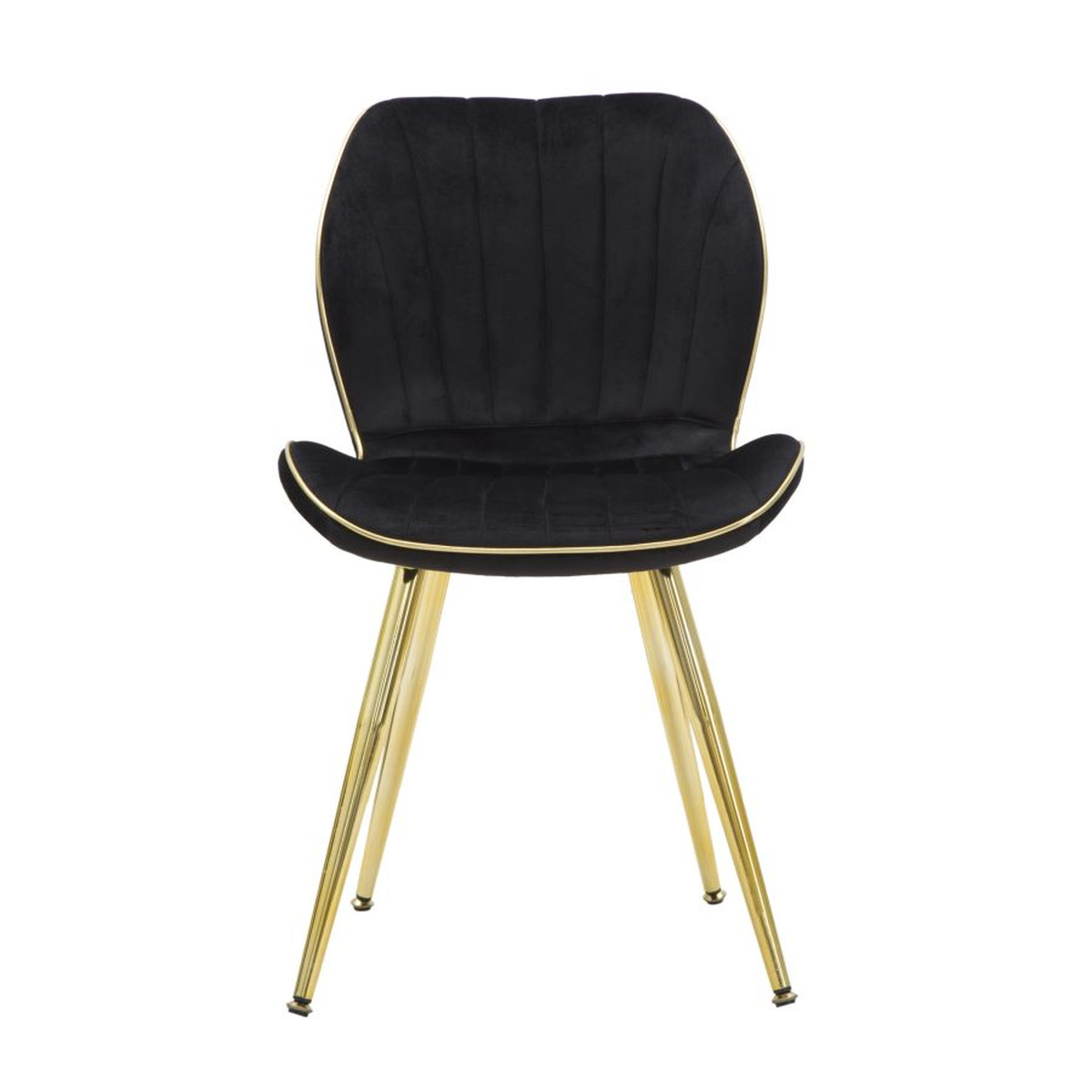 Sedia Paris Space nera e oro in velluto — set 2 pezzi