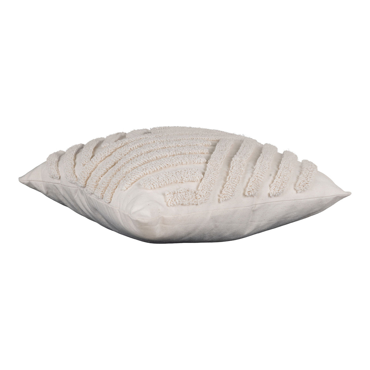 Kendra Home - Cuscino Decorativo Albany, Bianco, 45x45x1 cm