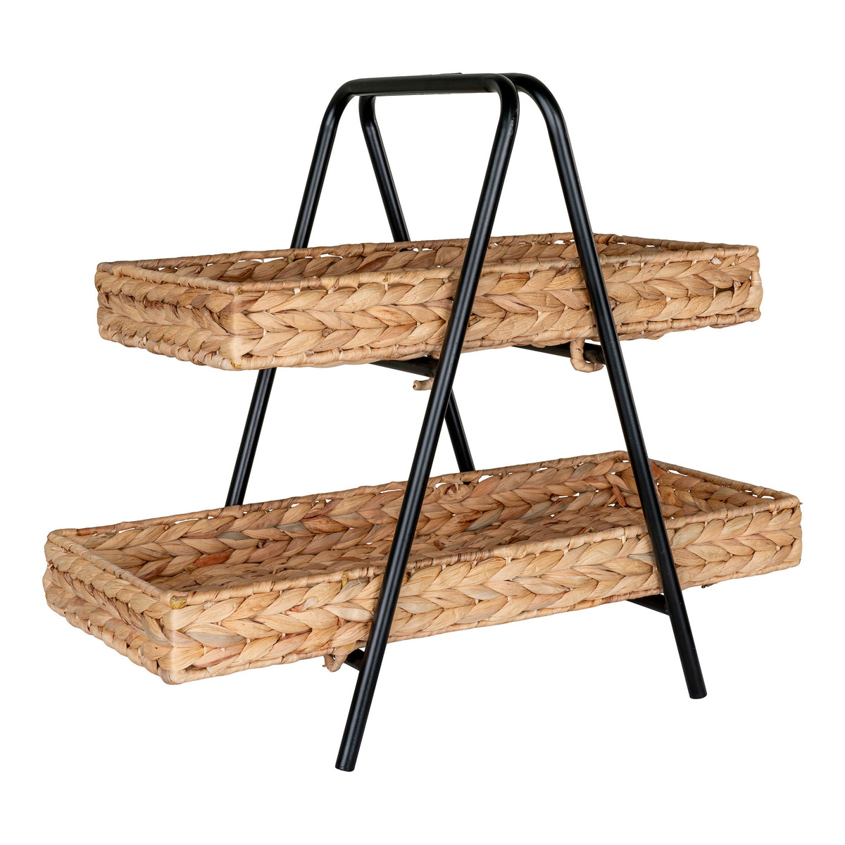 Kendra Home - Vassoio Alfaro, Marrone, 23x42x43,5 cm