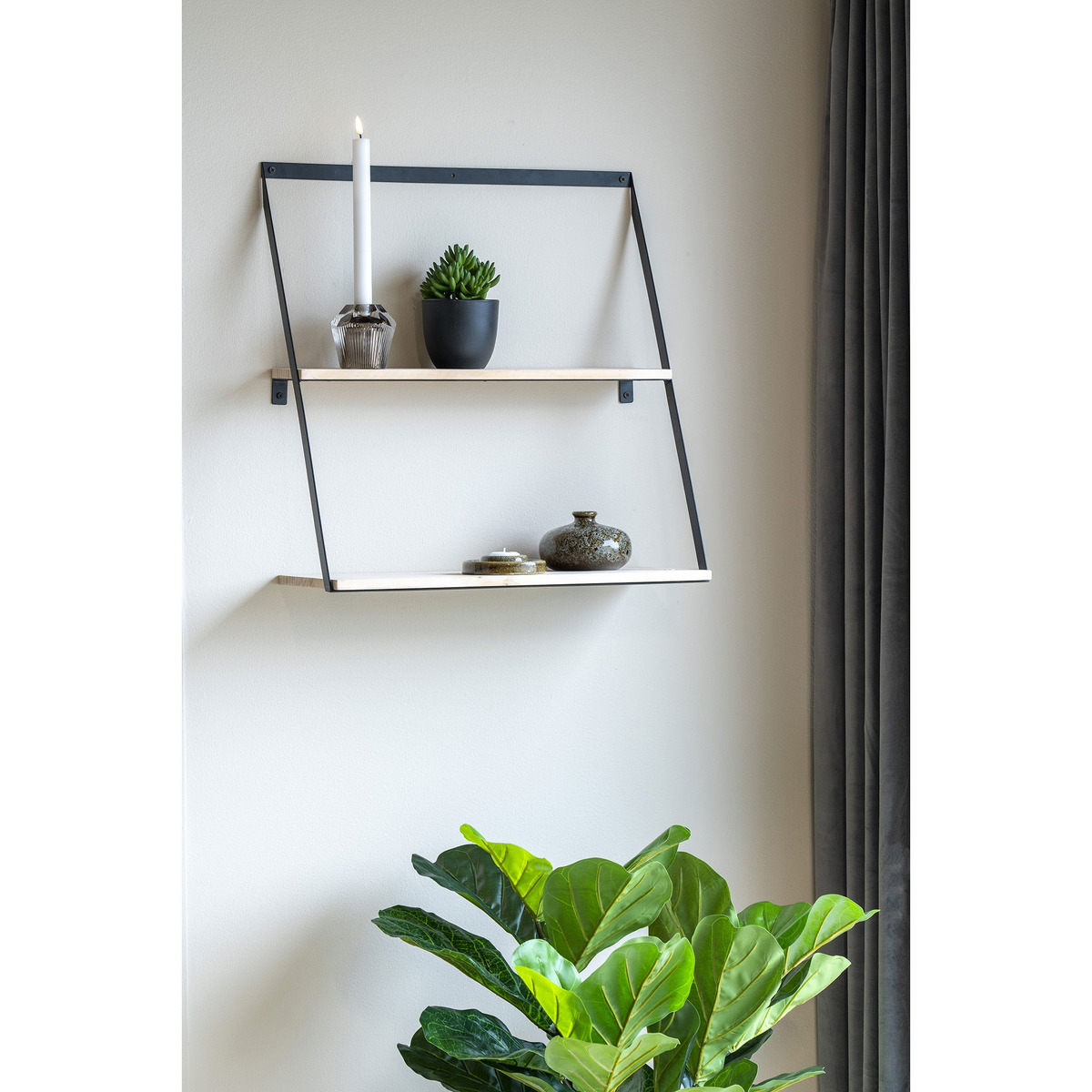Kendra Home - Shelf Bern, Brown, 21x50x52 cm