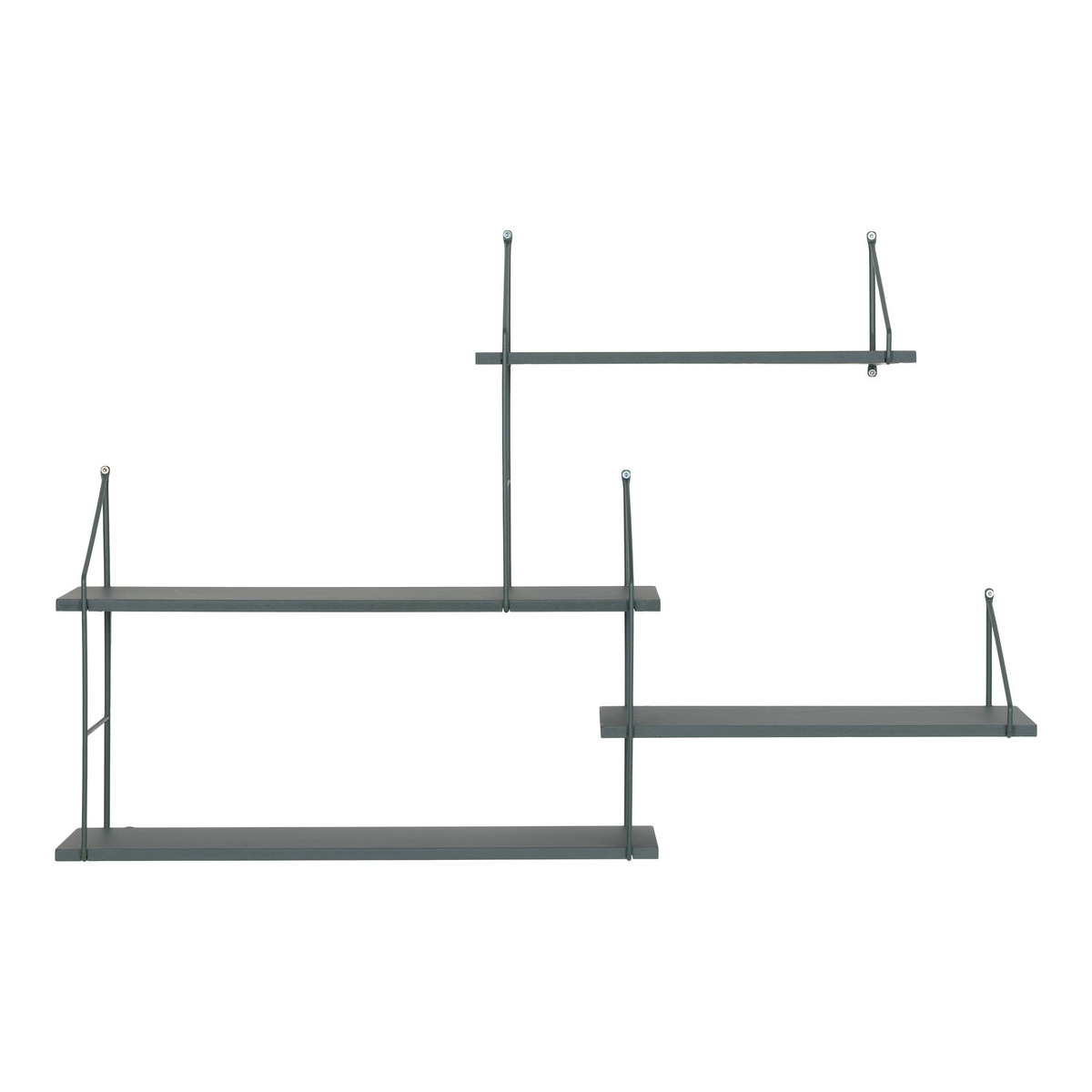 Kendra Home - Mensola Harlem, Verde, 17,5x99x62 cm