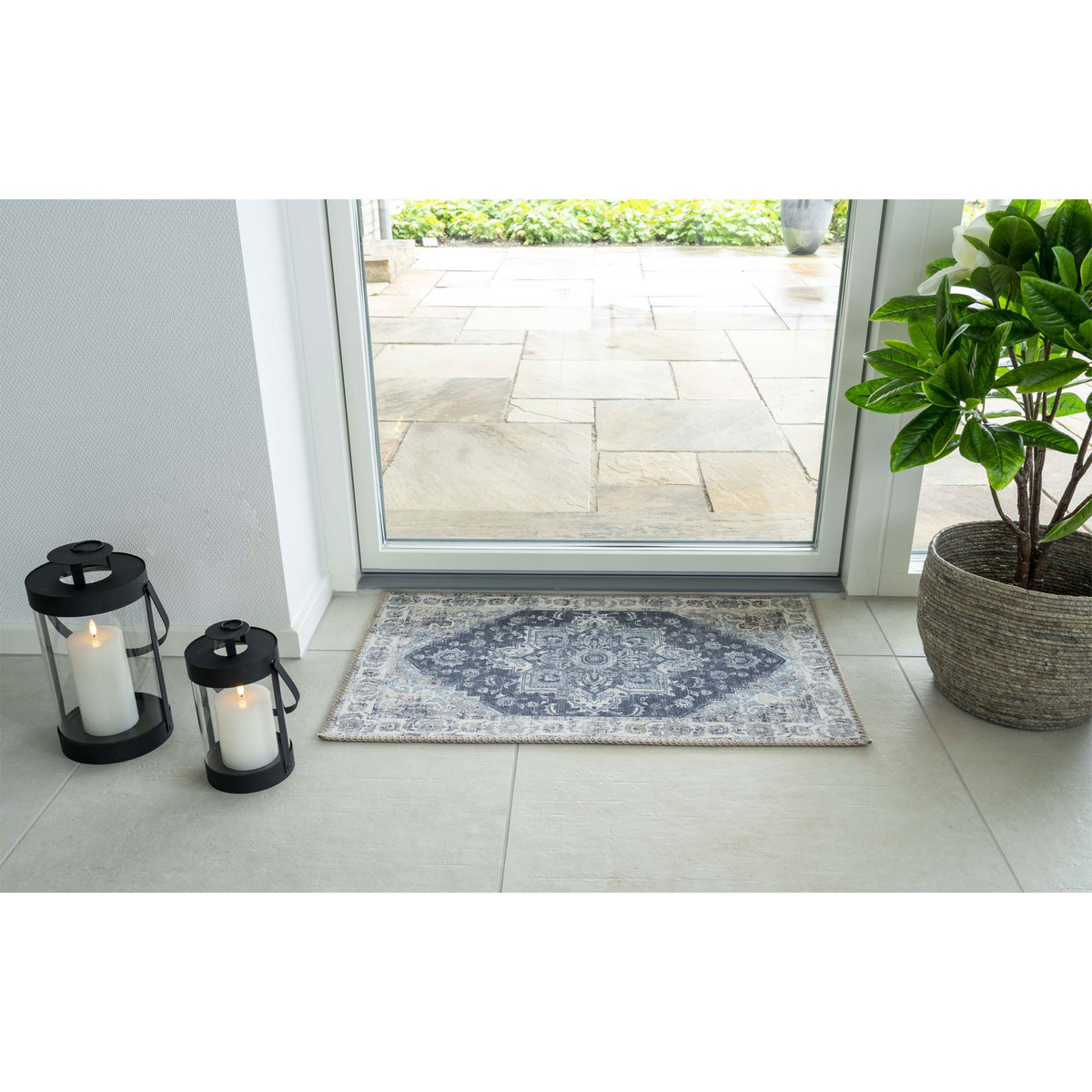 Kendra Home - Zerbino Havana, Blu, 80x50x1 cm