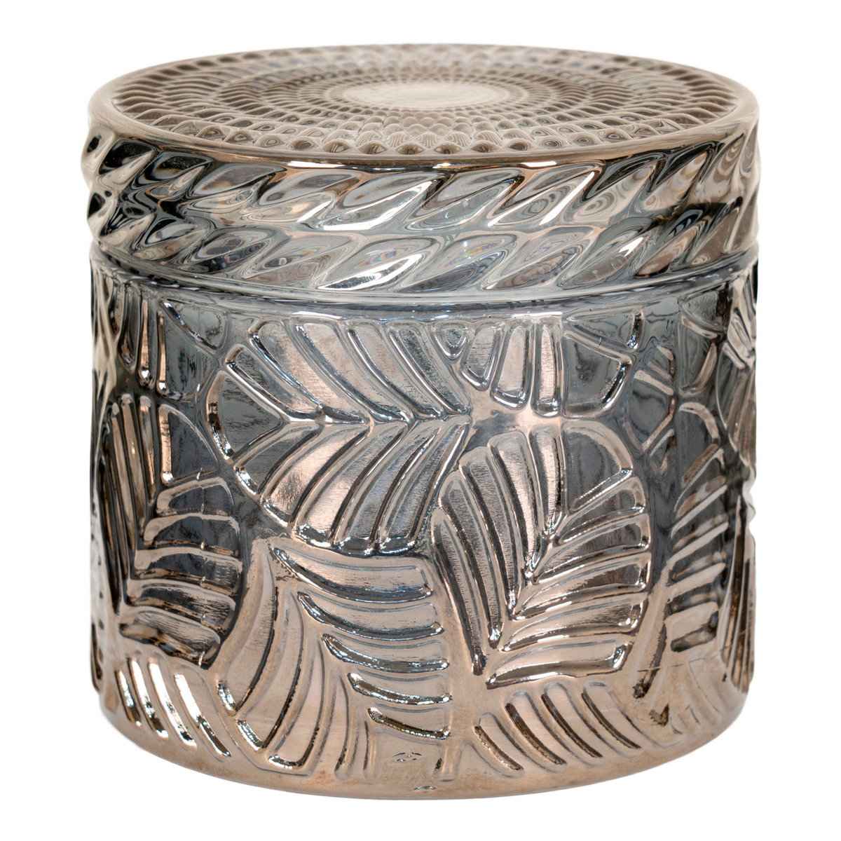 Kendra Home - Set di 2 Vasi Decorativi Jars, Blu, 9x9x8,5 cm