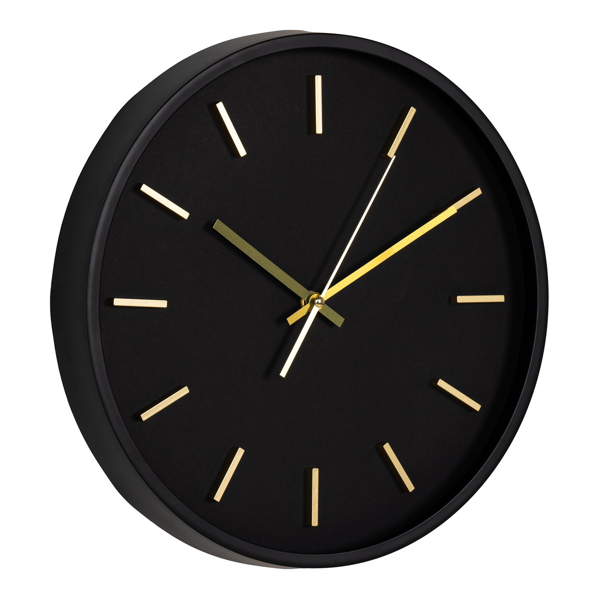 Kendra Home - Orologio da Parete Kensington, Nero, 4,5x35x35 cm