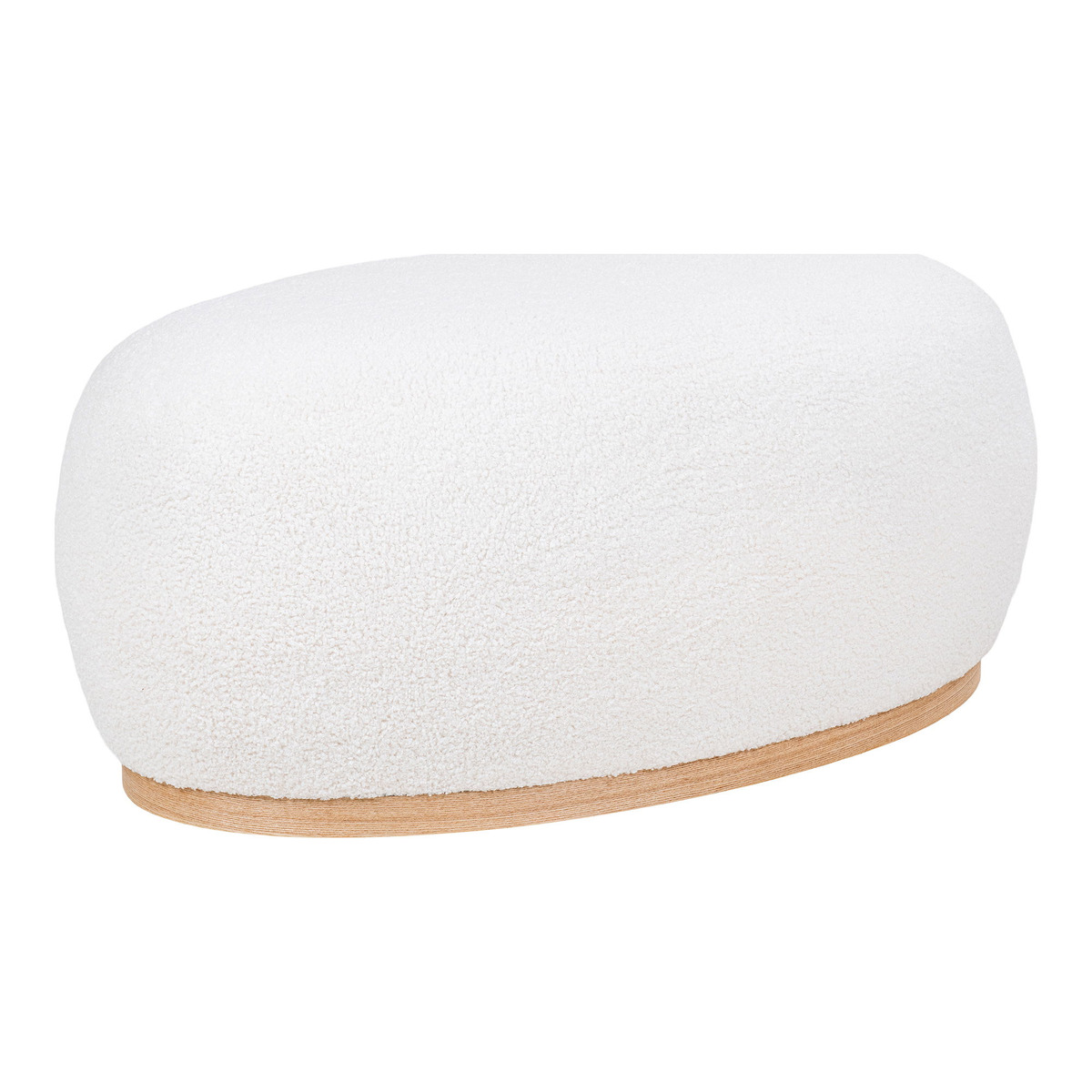 Kendra Home - Pouf Manhattan, Bianco, 88,5x54,5x36 cm