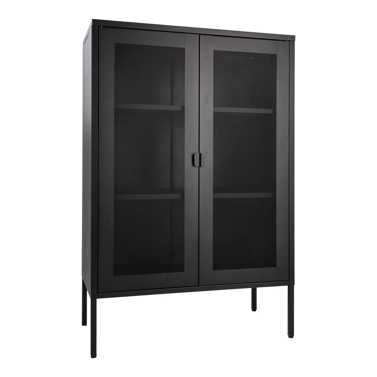 Kendra Home - Display Cabinet Melbourne, Black, 40x80x120 cm
