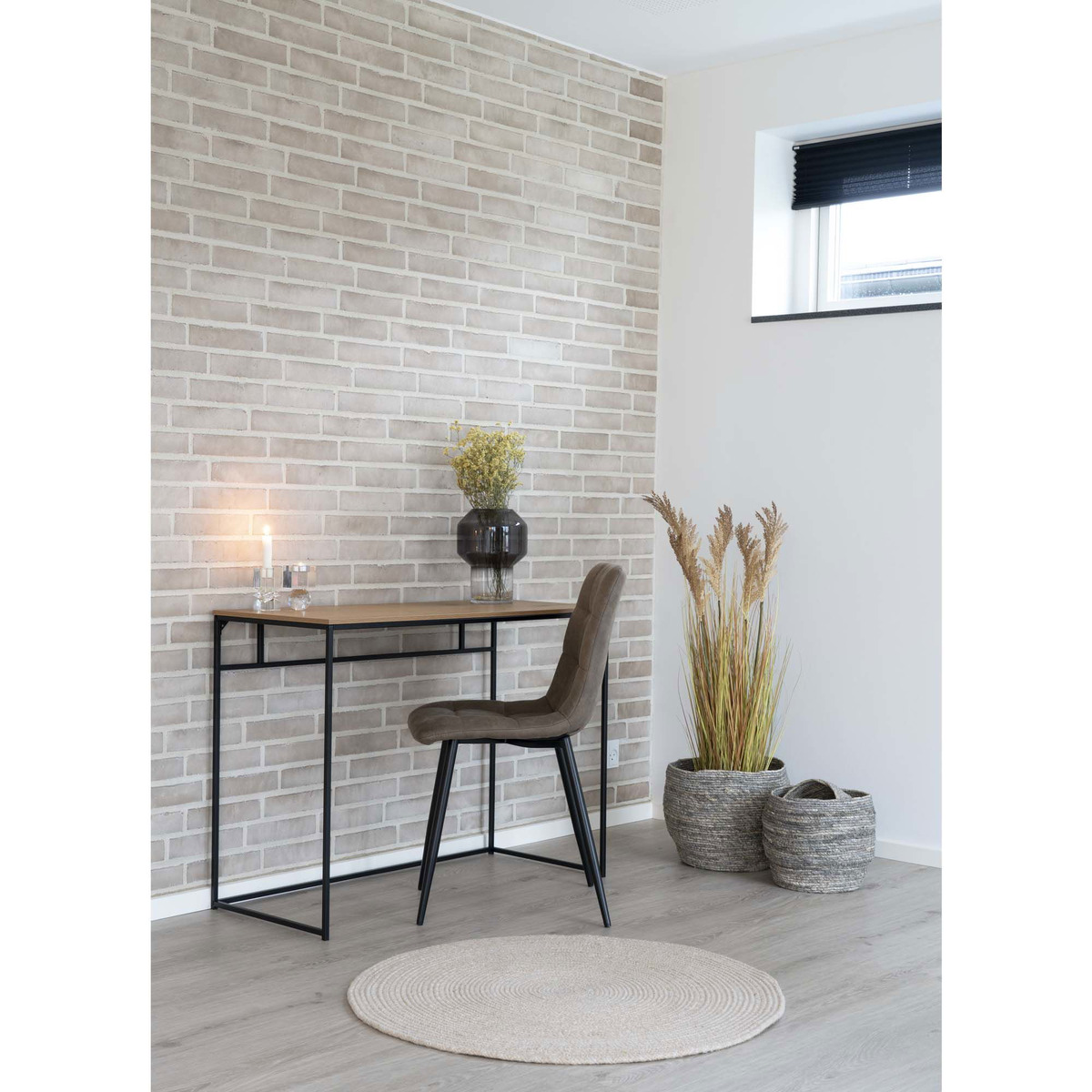 Kendra Home - Tappeto Rotondo Menorca, Beige, 120x120x1 cm