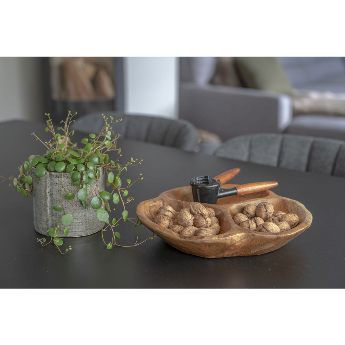 Kendra Home - Vassoio Nola, Marrone, 30x30x5 cm