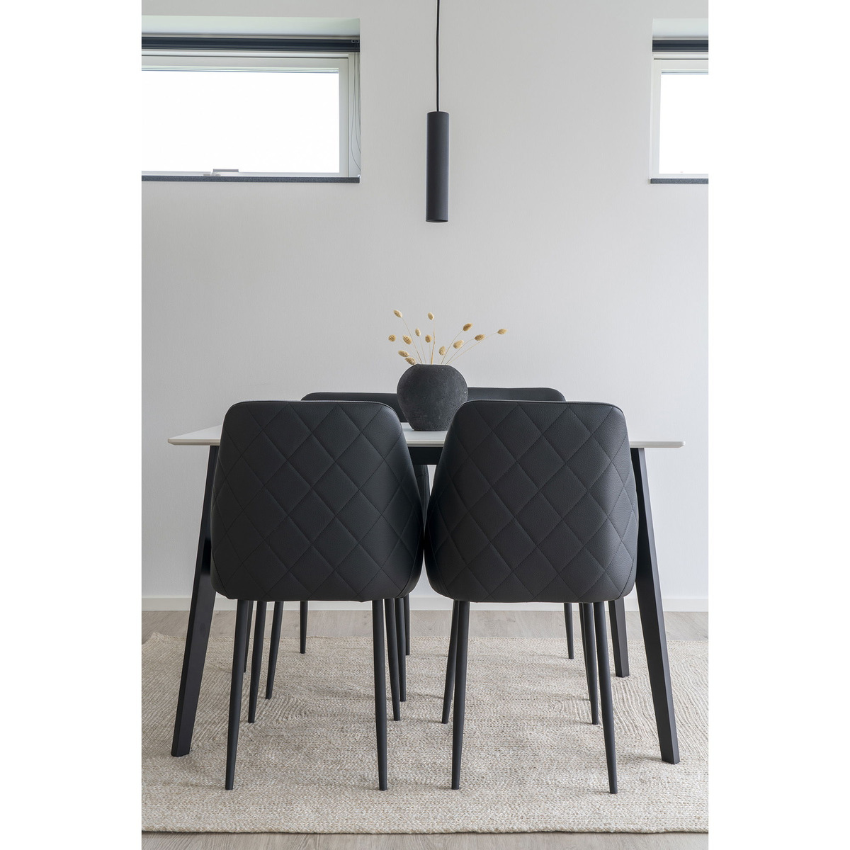 Kendra Home - Lampada a Sospensione Parigi, Nero, 6x6x28 cm