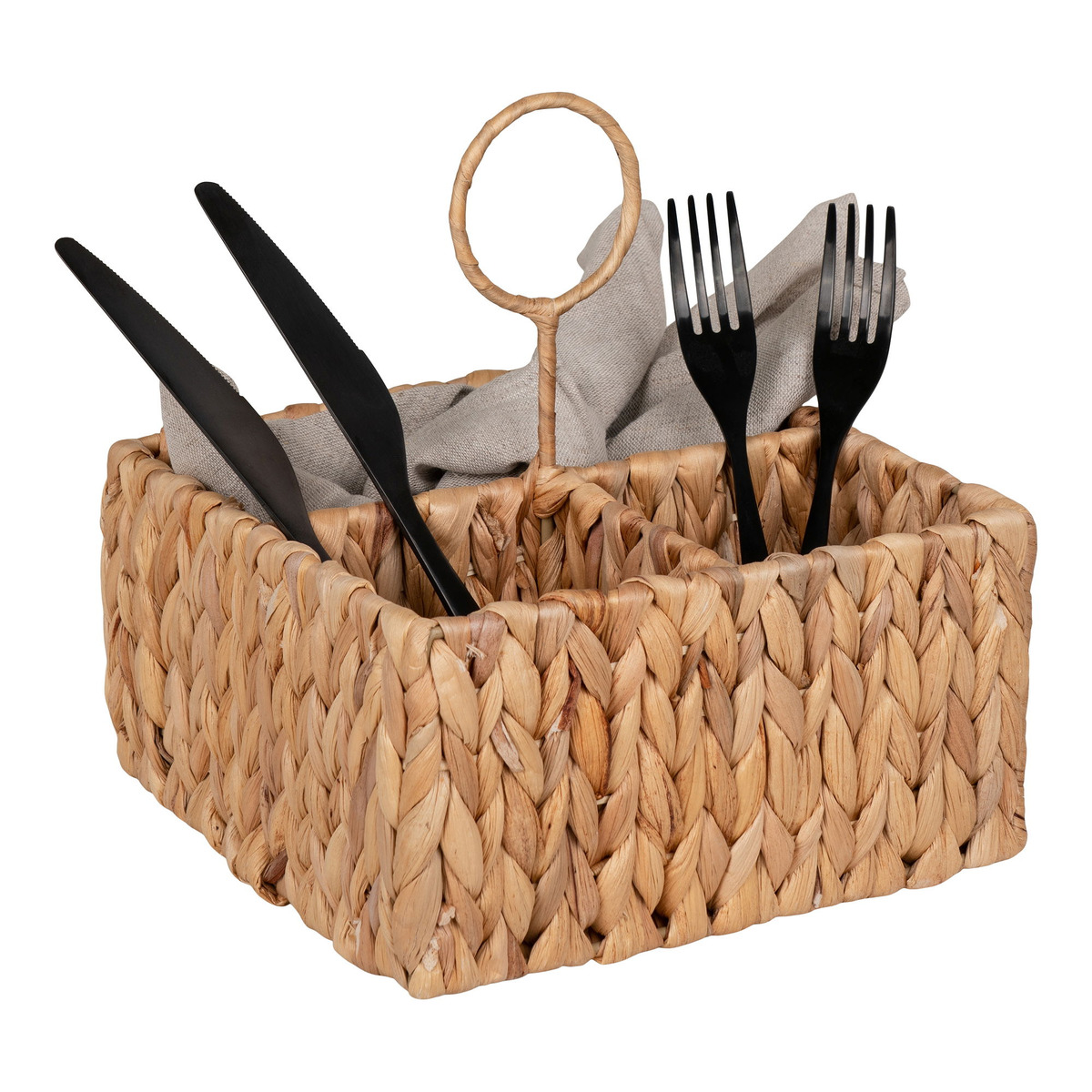 Kendra Home - Cesto Portaoggetti Pleiku, Marrone, 20x20x22 cm