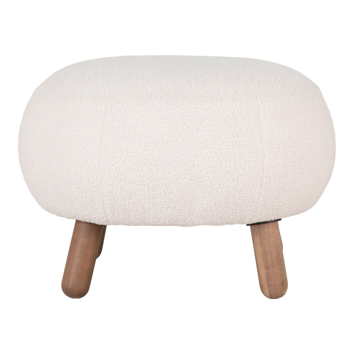 Kendra Home - Pouf Savona, Bianco, 47x56x41,5 cm