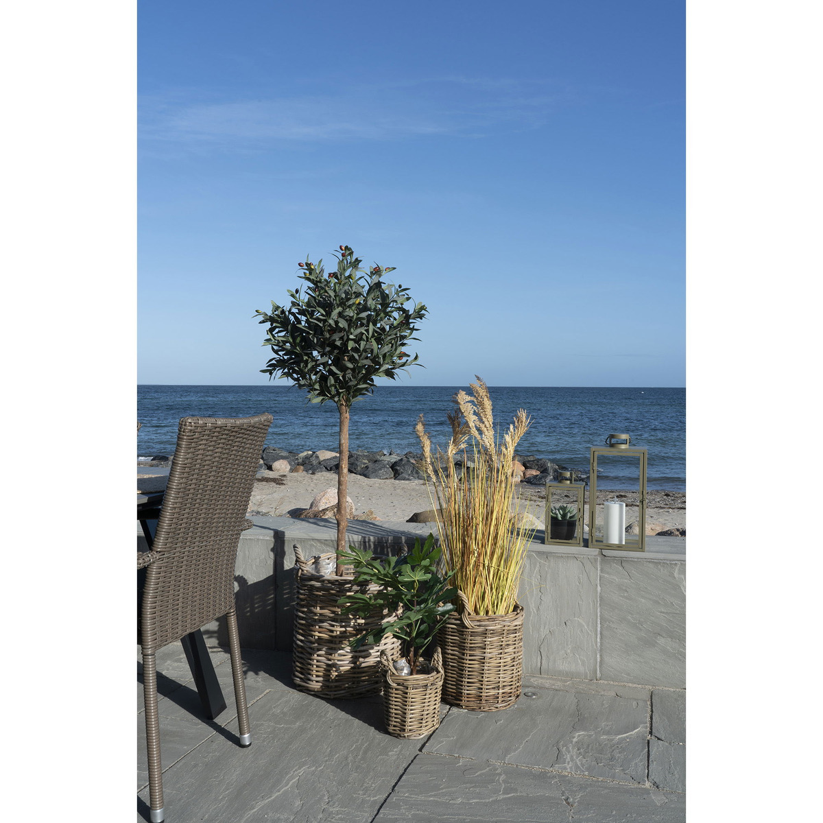 Kendra Home - Set di 3 Cesti Portaoggetti Sema, Marrone, 20x20x28 cm