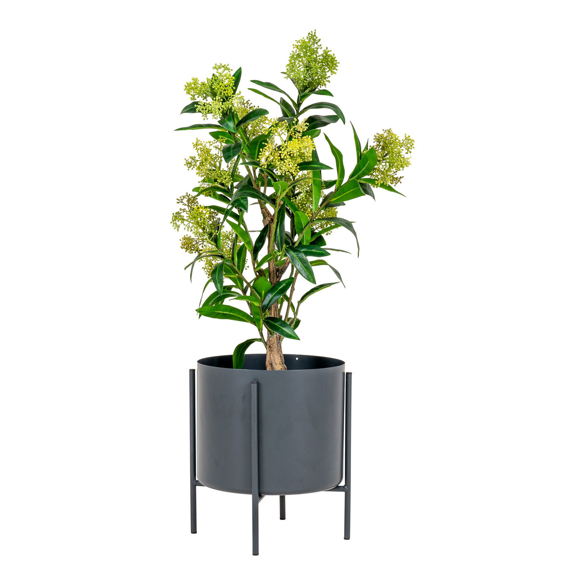 Kendra Home - Pianta Artificiale Skimmia, Verde, 40x40x75 cm